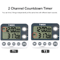 Miniatyrbild 5 av 5: Digital Kök Timer Magnetisk Stor Skärm Nedräkningstimer Klocka 2 Kanal Grupper 99 Timmar