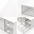 Miniatyrbild 3 av 6: 3-Tier Stackable Desk Organizer, White Plastic Storage Drawers with Multiple Compartments for Office Supplies, Makeup, and Bathroom Organization White