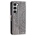 Miniatyrbild 6 av 6: Samsung Galaxy S23 Fodral Mandala Läder Grå
