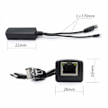 Miniatyrbild 3 av 4: 2-pack Gigabit PoE-splitter, 48V till 5V 2.4A Micro USB Ethernet-adapter, fungerar med Raspberry Pi 3B+, IP-kamera och mer