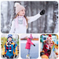 Miniatyrbild 5 av 5: Vinter Varma Löparhandskar för Barn - Kallväder Varma Cykel Snö Skidåkning Svarta Handskar 4-12 År Pojkar Flickor