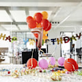Miniatyrbild 5 av 5: Stor roséguld ballong för årsdag födelsedagsfest dekoration (siffra 7)