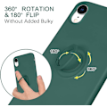 Miniatyrbild 7 av 8: iPhone XR - Välj Färg Silikonskal med Ringhållare Solid® Grön Grön