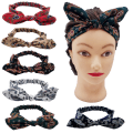 Miniatyrbild 2 av 5: 6-pack elastiska paisley-bandana-knut-pannband, kaninöron-rosett-pannband, turban-huvudband