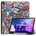 Miniatyrbild 1 av 9: Tri-fold Fodral till Lenovo Tab M10 Plus Gen 3 - Graffiti multifärg