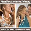 Miniatyrbild 5 av 5: Imiterat pärlhalsband, vitt pärlhalsband, 150 cm långt pärlhalsband, 1920-tals Gatsby kostymtillbehör långt pärlhalsband, festbröllop