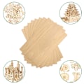 Miniatyrbild 1 av 5: 10 st tunna träskivor 200x200x1,5 mm träämne för Cricut Maker trähantverk målning graverade modelltillverkningsprojekt