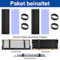 Miniatyrbild 3 av 5: 2-pack kylflänsar, M.2 aluminium kylfläns, kylflänsset med 70 mm x 22 mm x 3 mm, halvledarkylning, CPU-kylning för M.2 SSD M2-värme