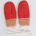 Miniatyrbild 5 av 5: Fleece Toddler Vantar med Snöre 1-3 År Fleece Baby Vantar Vinterfoder Spädbarnsvantar Varma Termiska Handskar Röda