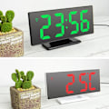 Miniatyrbild 5 av 5: Elektronisk klocka Bordstemperaturvisning Multifunktion Snooze Natt stort nummer Display LED Skrivbordsalarmklockor