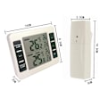 Miniatyrbild 2 av 4: Kyl- och frys termometer, digital kyltermometer med 2 sensorer, termometer för frys med temperatur larm