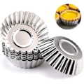 Miniatyrbild 2 av 5: 100 st Silver Tone Rostfritt Stål Ägg Tårtform Skål-Form Ägg Tårt Cupcake Kaka Cookie Form Pudding Form Bakverktyg