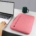 Miniatyrbild 5 av 5: Vattentät Laptop Väska Skyddande Notebook Tablet Väska Andningsbar Slitstark - Rosa