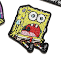 Miniatyrbild 5 av 5: 15 st Spongebob Squarepants-tema Broderade Strykjärnspåsar, DIY Sy Applikationslapp, Sy På/Strykjärnspås för Jeans, Byxor, Kläder, Jacka,