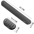Miniatyrbild 5 av 5: 1 set minnesskum mus & tangentbord handledsstöd stöd kudde set för dator, bärbar dator, kontorsarbete, PC-spel - massagehål design - enkelt