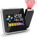 Miniatyrbild 3 av 5: Väckarklocka med projektion, LED-projektionsväckarklocka Projektion Digital väckarklocka USB-laddning/LCD-displaybelysning/ 180°