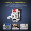 Miniatyrbild 6 av 7: Rocker Switch - Nosheir - SPST ON/OFF - 2 Positions - 2 Pins - Voltage 12V-230V - Current 10A/6A
