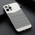 Miniatyrbild 1 av 3: iPhone 13, Pro & Max elektropläterat skal med veganskt läder lyx Silver one size Silver 13