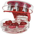 Cherry pitter, multi-pitter for cherries, easy pit removal by pressing with 6 pitters for red cherries