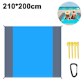 Miniatyrbild 1 av 5: Strandfilt Sand Proof, Extra Large Sand Free Utomhus Picknickfiltar Vattentät Lätt Sandproof Matta för 4-7 Vuxna Resefest Sport