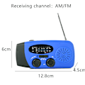 Miniatyrbild 2 av 5: Nödhandvevradio med LED-ficklampa, AM/FM bärbar väderradio med 1200 mAh ström