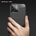 Miniatyrbild 7 av 9: Carbon Fiber Texture Skal iPhone 13 Pro - Blå Blå