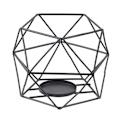 Miniatyrbild 1 av 5: Geometrisk Tealight-hållare, Geometrisk Ljusstake för Bröllop Jul Hembordsdekorationer, Svart
