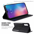 Miniatyrbild 3 av 7: Xiaomi Mi 9 Elegant Fodral i PU-Läder med RFID Block Svart