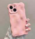 Miniatyrbild 1 av 2: Case for iPhone 12, Cute Solid Color Wavy Ripple Shockproof TPU Bumper Phone Case
