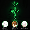 Miniatyrbild 4 av 5: IC Cactus Jack Neonljusskylt Gröna Ord Neonljusskylt Väggkonst Neonljus För Rap Pratar West Coast Light Up Hängskylt för Sovrum Hem Bar Pub Fest