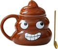 Poop Ceramic Mug Creative Coffee Mug with Spoon Suitable for Home Office Joke Suitable as Birthday Christmas Gift