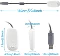 Miniatyrbillede 2 af 4: Trådløs USB-controller PC Laptop-modtager til Microsoft Xbox 360 Slim Windows Videospil Farve Hvid