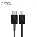 Miniatyrbild 1 av 2: 1m till Samsung Galaxy S22/S21/S20 USB-C To USB-C Kabel Svart