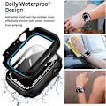 Miniatyrbild 3 av 7: 2-i-1 Vattentätt Skal för Apple Watch Skärm Black 40mm Black 40mm