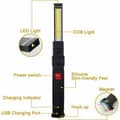 Miniatyrbild 4 av 5: x Rechargeable LED Cob Work Light, Workshop Lamp, Flashlight, LED Work Light with Magnetic Base, Inspection Lamp for Hiking, Camping