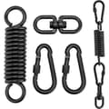 Suspension with 360° Rotating Ring and 2 Carabiners, Swing Spring for Hanging Chair, Hammock Spring Hook