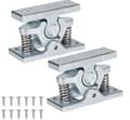 Kraftig dörrstoppare - Dörrstoppare - 2-pack - Silver - Rostfritt stål