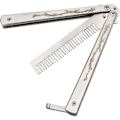 Miniatyrbild 1 av 5: TG Butterfly Comb Rostfritt Stål Vikkam Balisong Metall Kamverktyg, Silver