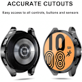 Miniatyrbild 7 av 9: Heltäckande Skal Samsung Galaxy Watch 4 44mm 9H Härdat Glas Transparent