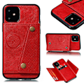 Miniatyrbild 3 av 8: iPhone 11 - Praktiskt Skal med Kortfack (RETRO) Mörkblå Mörkblå