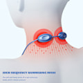 Miniatyrbild 4 av 9: Halsband Nackmassager med värme, bärbar axel- och nackmassager, elektrisk puls EMS lymfatisk massageapparat för kvinnor män present brun
