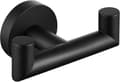 Angle Single Double Towel Hook, Stainless Steel Towel Holder for Bathroom, Wall Mounted Coat Hook, Black
