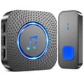 Wireless Doorbell, 400M Long Range Outdoor Waterproof Electronic Doorbell, Chime Kit with Plug-in Receiver