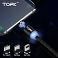 Miniatyrbild 2 av 2: TOPK Magnetkabel 3 i 1 USB C, Lightning & Micro USB, 2.1A - 1m