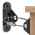 Möbelankare (10-pack) Tippskydd för möbler för barnsäkring, Möbelväggankare Jordbävningsremmar för byråväggssäkerhet Black