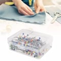 Miniatyrbild 2 av 5: 100 stycken/set 3,2 cm sy nålar färgglada glaskula huvud raka sömnad nålar sy nålar för DIY dekoration hantverk sömnadsprojekt
