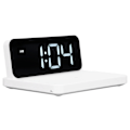 Miniatyrbild 4 av 8: Väckarklocka Trådlös Laddare Vit USB Utmatningsgränssnitt Snabbladdning LED-display Justerbar Volym Elektronisk Utrustning