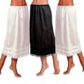 Miniatyrbillede 1 af 3: Kvinders blondeunderkjole, underkjole, lang nederdel, sikkerhedsnederdel, oversize Sort L Sort Black L