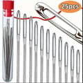 25 st Kraftiga Handsömnadsnålar Set - Nålar för Möbeltyger, Läder, Mattor, Canvasreparation 25pcs A set