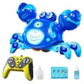 Crawling Crab Toy Electric Bubble Blower Remote Control Interactive Pet with Light Music Kids Gift